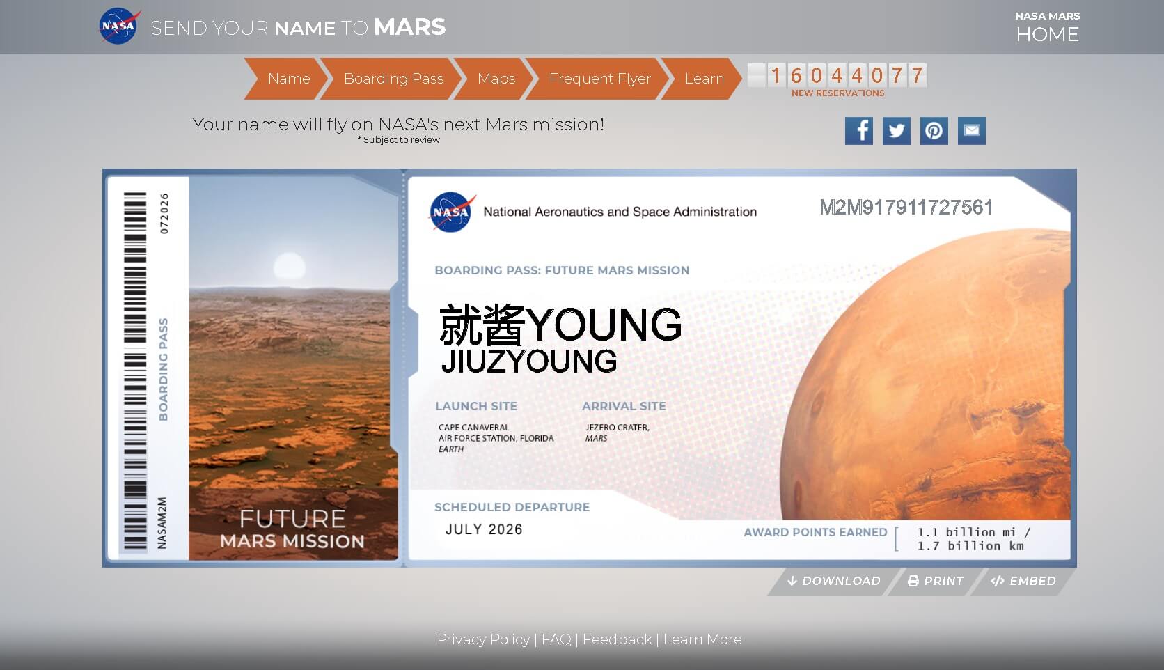 Nasa Name Mars Step3