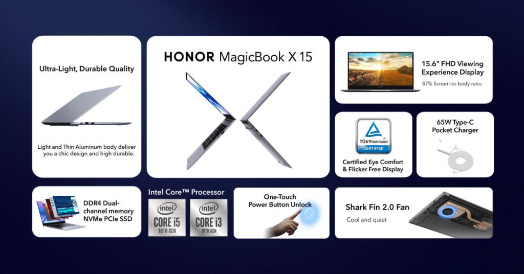 HONOR-MagicBook-X-15-At-A-Glance