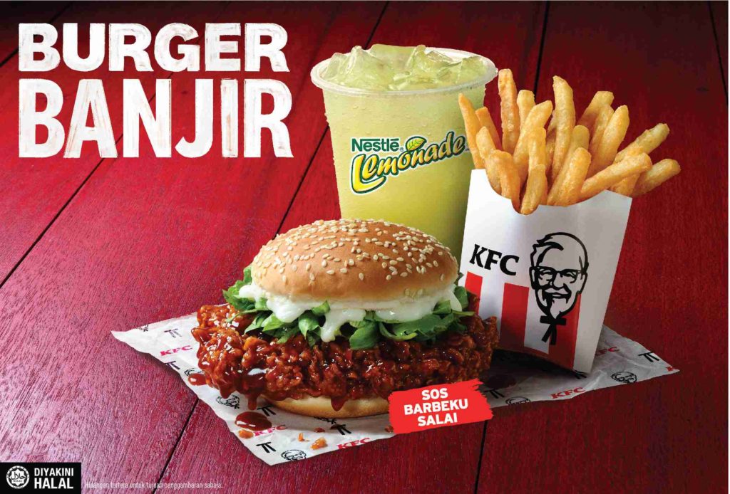 Photo 2a (with background) - KFC Burger Banjir Combo