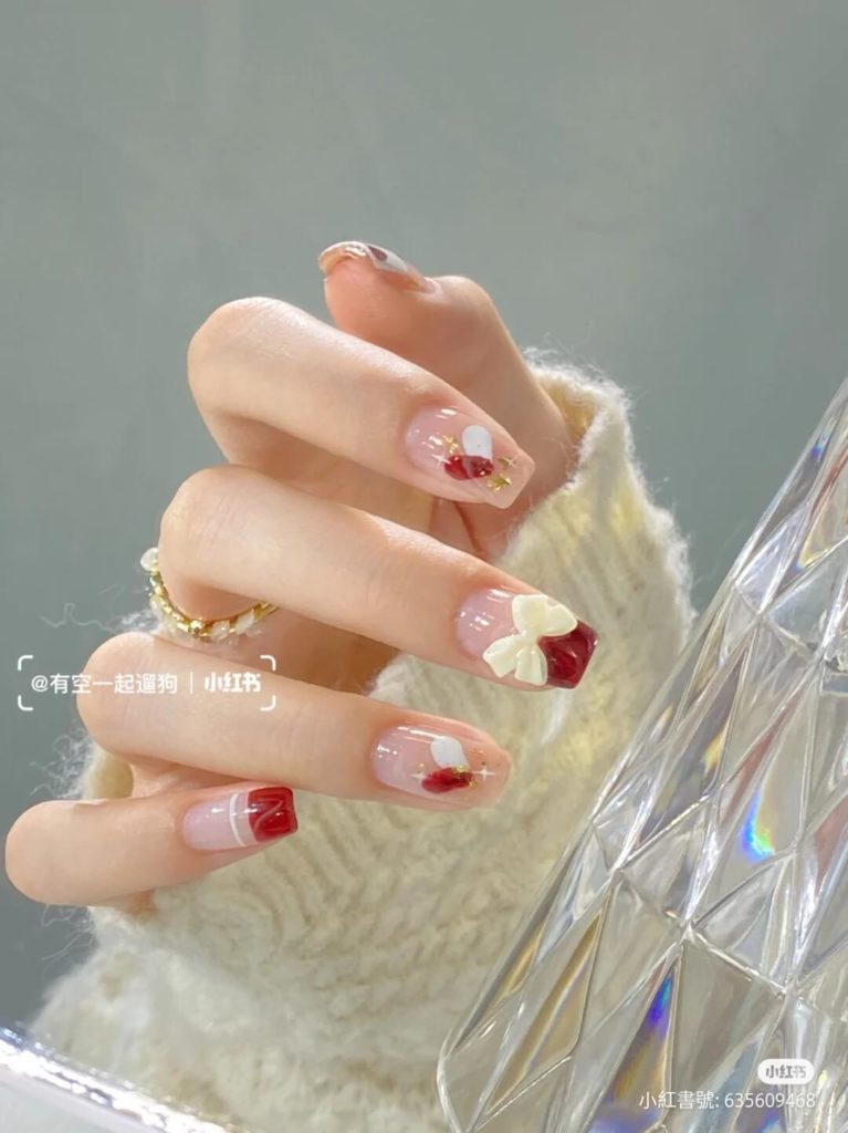 cny-red-nail-polish-2022-simple-ribbon