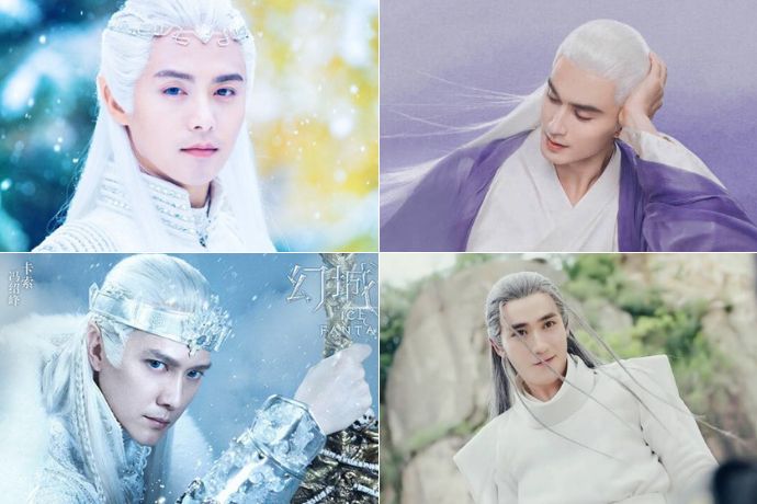 Men In Ancient Costumes With White Hair