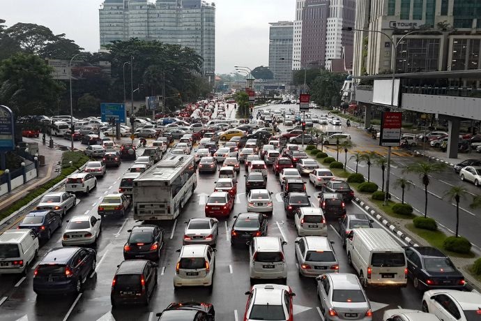 Raya Highway Traffic Jam