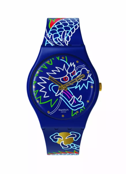 Swatch Year Of Dragon Dragon In Waves Dial