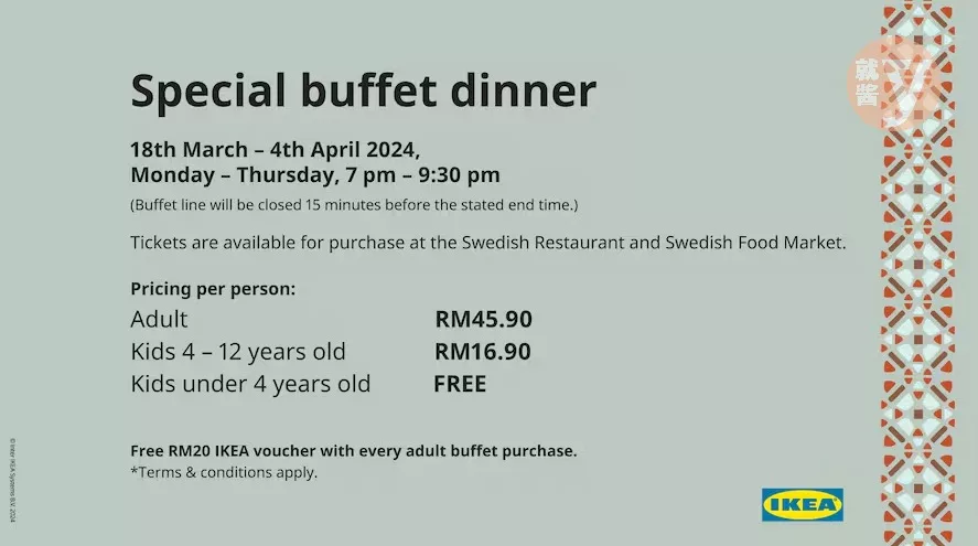 Ikea Special Buffet Dinner 2024 Notice