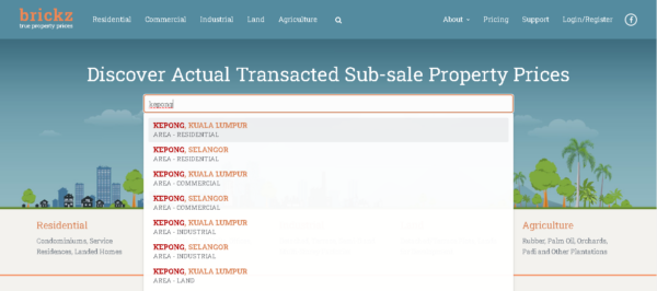 check sub sale property actual transacted prices website brickz