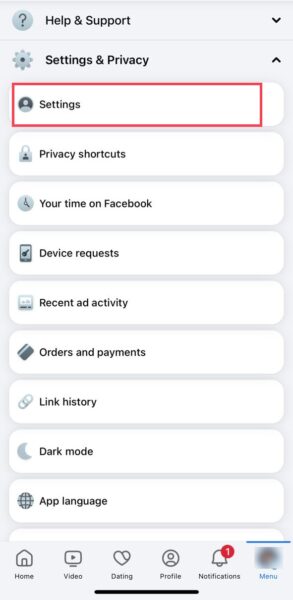 Fb Settings