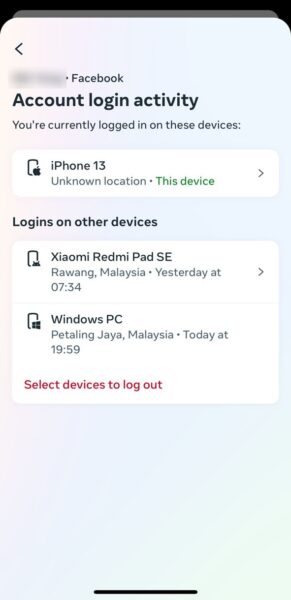 Fb Account Login Record