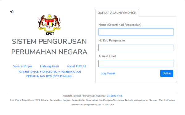 Program Perumahan Rakyat Register 1