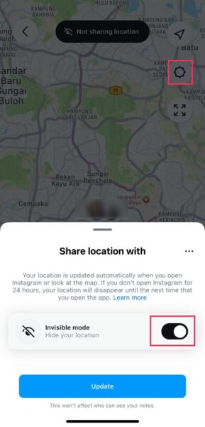 Ig Sharing Map Invisible Mode