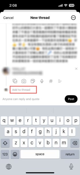 Thread Add To Thread Feature