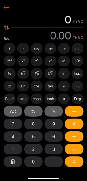 Iphone Calculator Convert Change