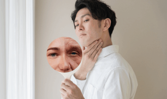 Why is male aging more sudden and drastic