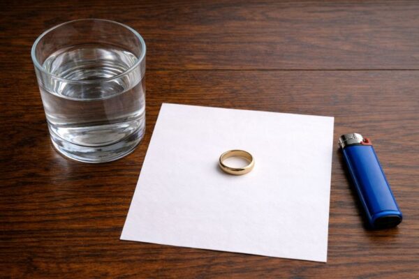 Russian ring marriage divination material