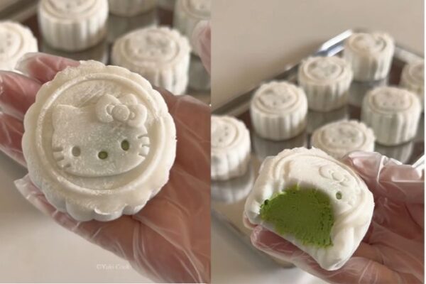 Matcha Cream Cheese Snow Skin Mooncakes
